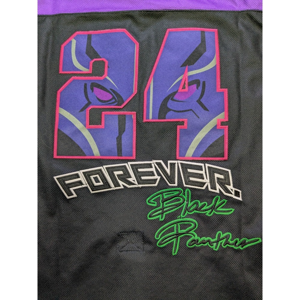 Black Panther Jersey Mens Small Black Purple Headgear Classics Hockey Wakanda - Picture 12 of 16